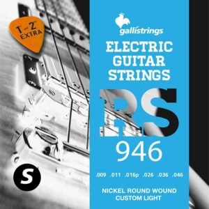 string set electric, nickel roundwound, custom light, 009-011-016-026-036-046