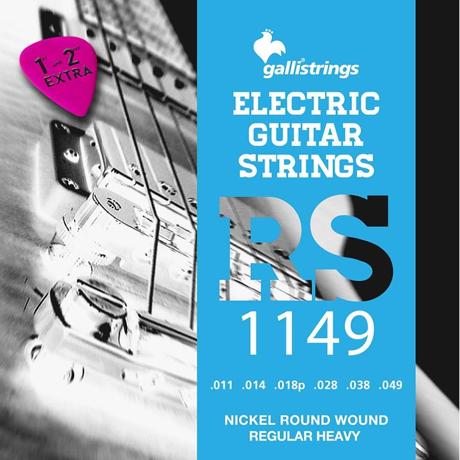 string set electric, nickel roundwound, regular heavy, 011-014-018-028-038-049