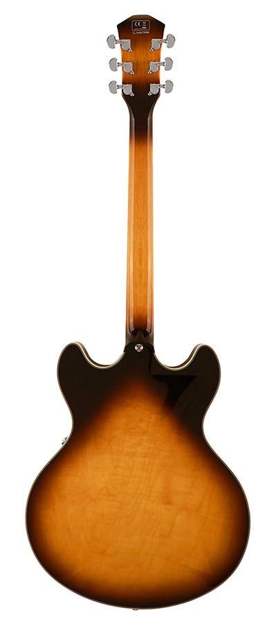 electric archtop guitar vintage sunburst - Afbeelding 2