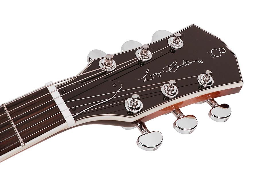 electric archtop guitar vintage sunburst - Afbeelding 3