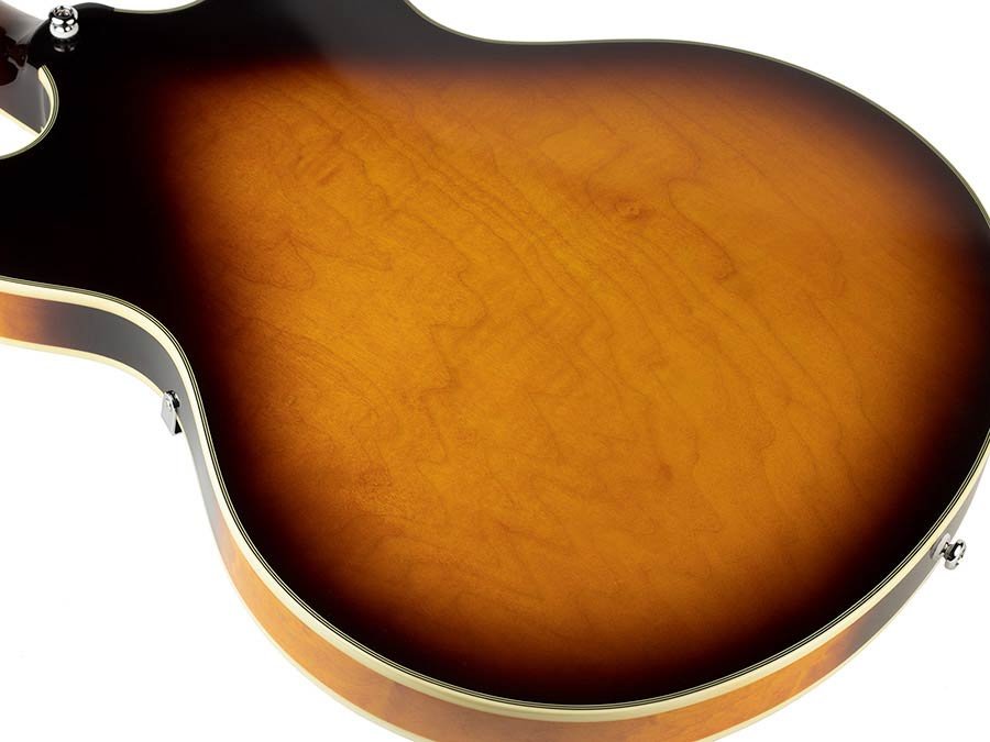 electric archtop guitar vintage sunburst - Afbeelding 8