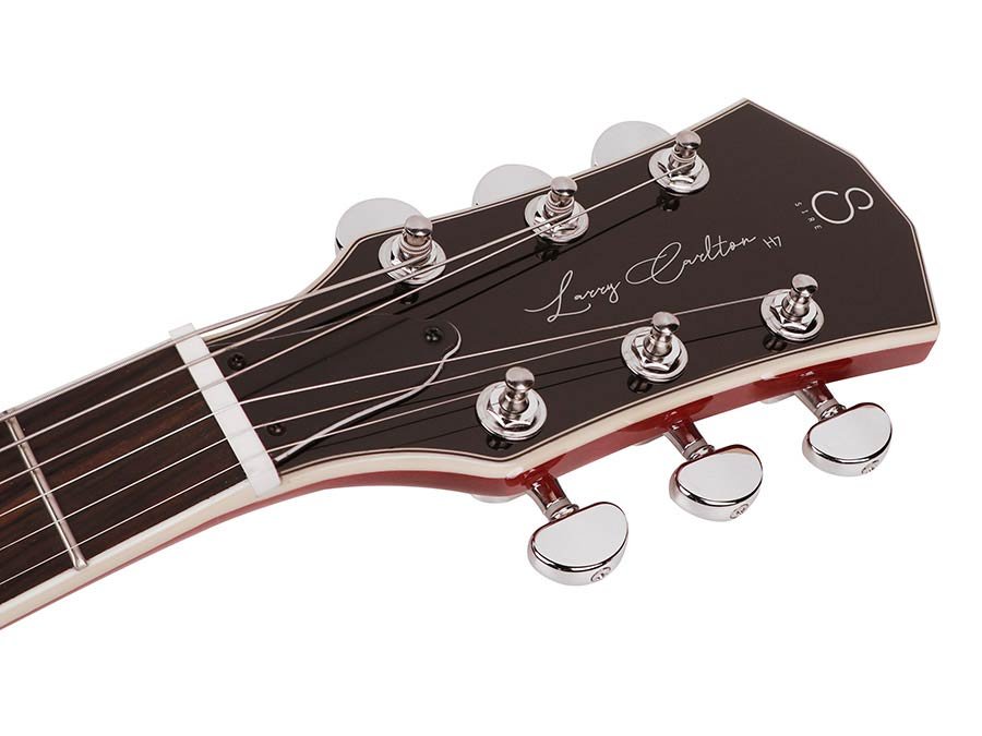 electric archtop guitar see through red - Afbeelding 5