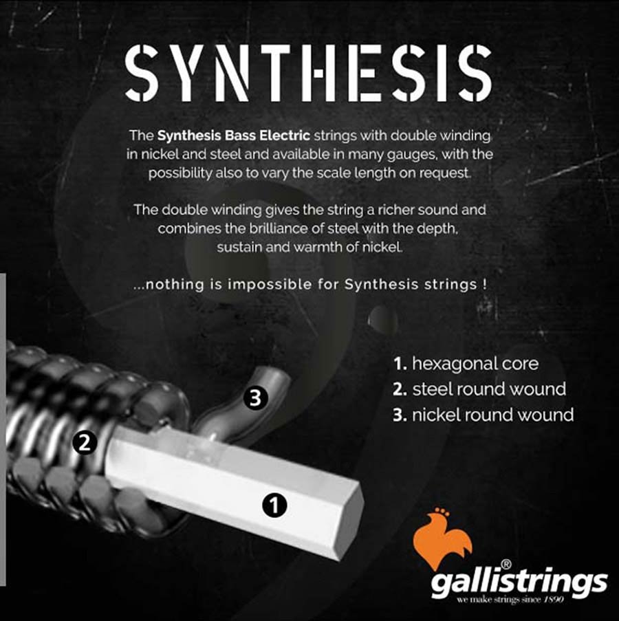 string set electric bass, nickel and steel double winding, regular custom, 043-062-085-102 - Afbeelding 3