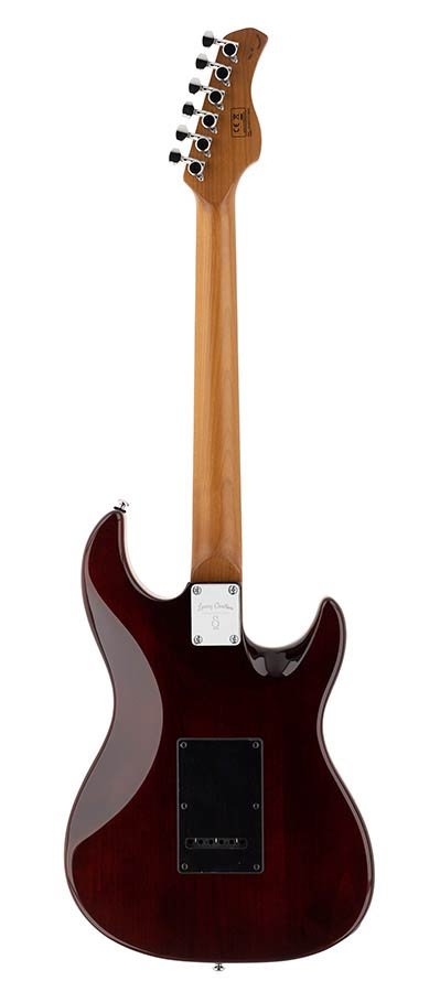 electric guitar S-style lefty with flamed maple top natural - Afbeelding 2