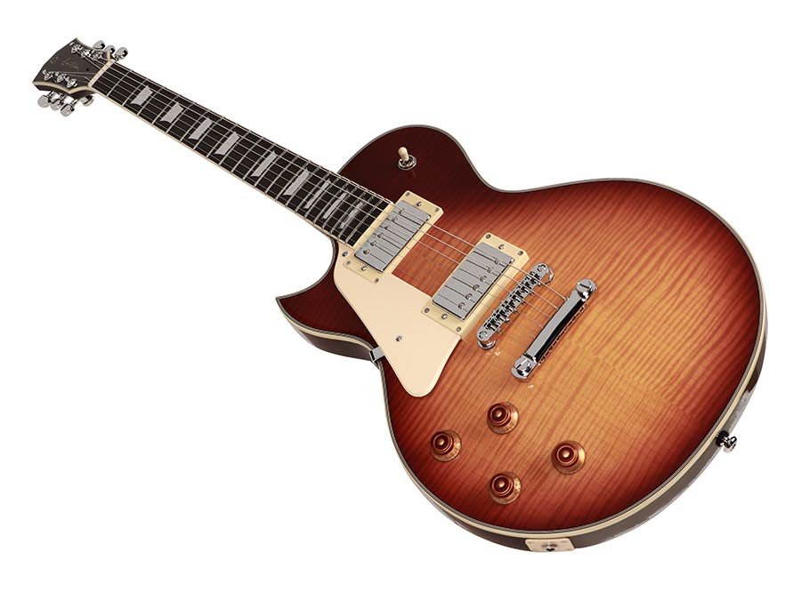 lefty electric guitar L-style tobacco sunburst - Afbeelding 6