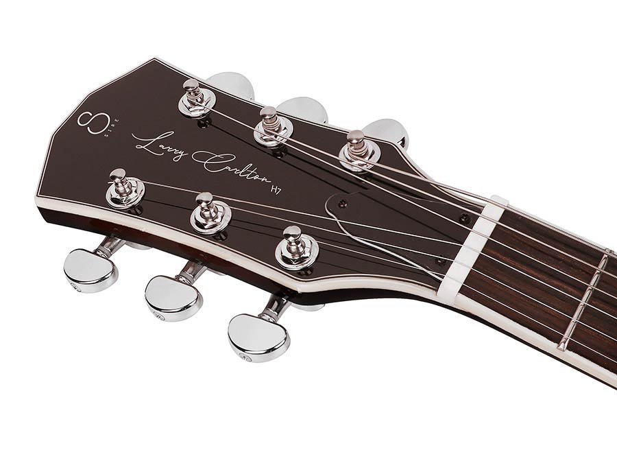 electric archtop guitar lefty cherry sunburst - Afbeelding 2
