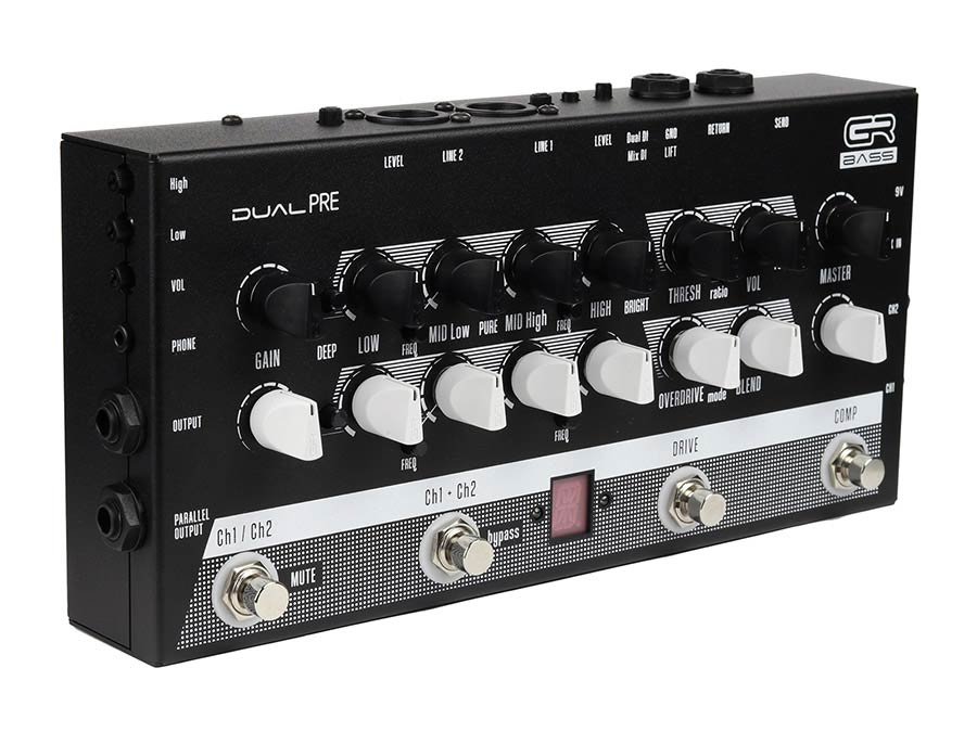dual channel preamp pedal, 4-band EQ, drive, comp, tuner, DI, headphones, parallel outs, no PSU inc - Afbeelding 2