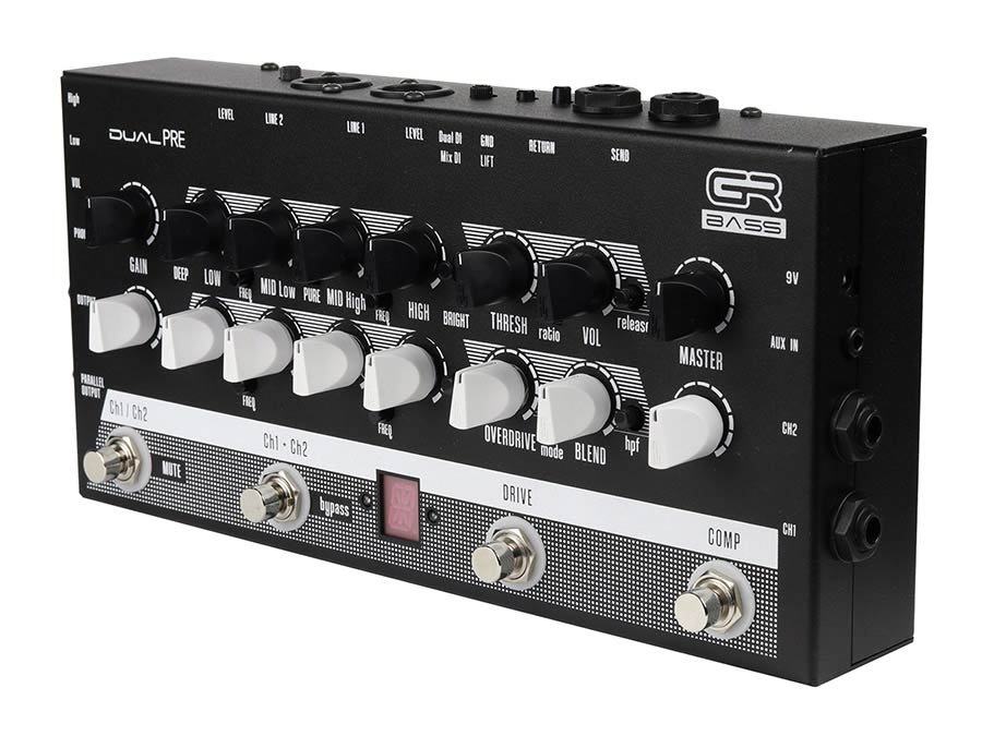 dual channel preamp pedal, 4-band EQ, drive, comp, tuner, DI, headphones, parallel outs, no PSU inc - Afbeelding 4