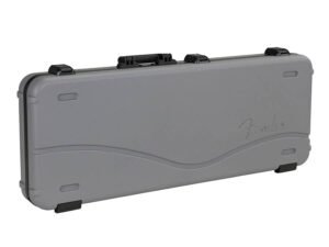 deluxe guitar case for Strat/Tele, molded, silver/blue