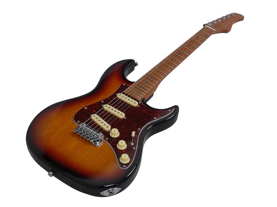 electric guitar S Vintage style 3-tone sunburst - Afbeelding 7