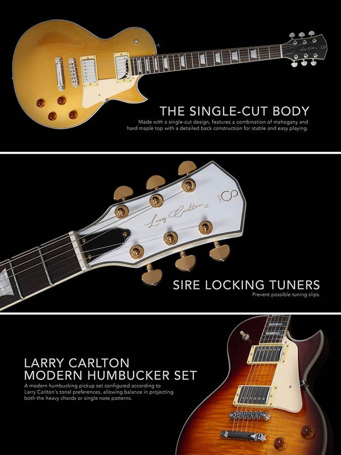 electric guitar L-style black - Afbeelding 9