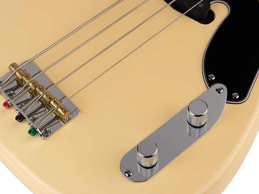 alder 4-string passive bass guitar vintage white - Afbeelding 4