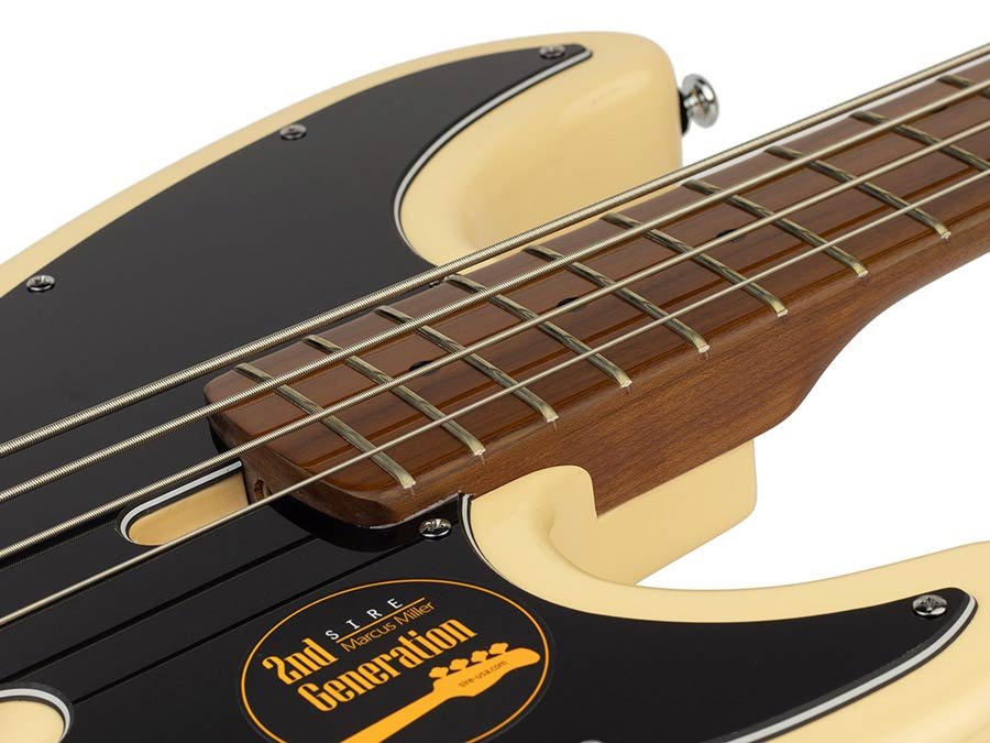 alder 4-string passive bass guitar vintage white - Afbeelding 5