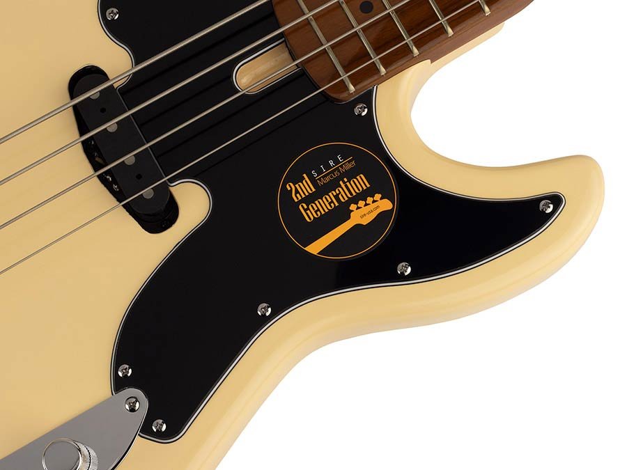 alder 4-string passive bass guitar vintage white - Afbeelding 6