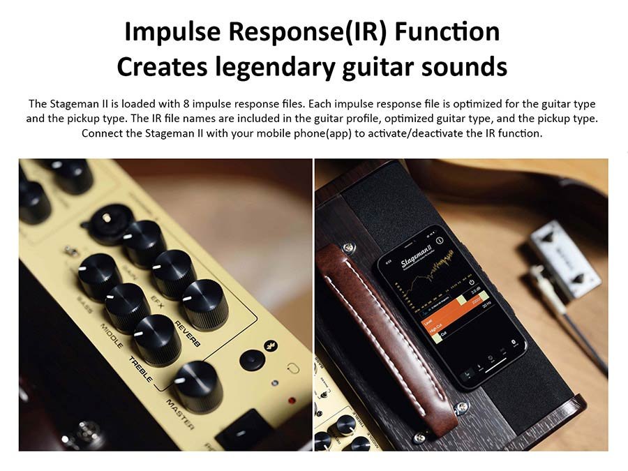 acoustic guitar amplifier, 80 watt, rechargable battery, 6.5" woofer + 1" tweeter, 2 channels, BT - Afbeelding 12