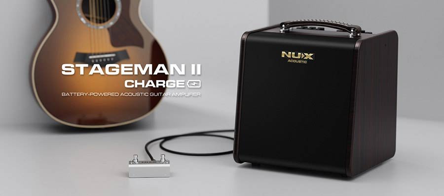 acoustic guitar amplifier, 80 watt, rechargable battery, 6.5" woofer + 1" tweeter, 2 channels, BT - Afbeelding 10