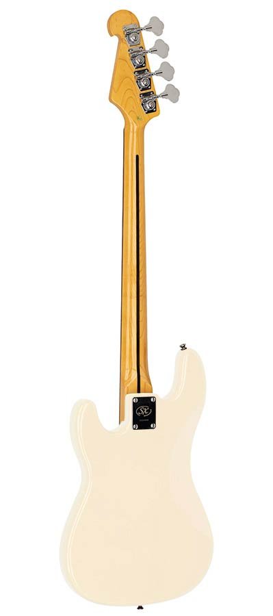 62 vintage P-style electric bass guitar, with split single coil pickup, with bag, vintage white - Afbeelding 4