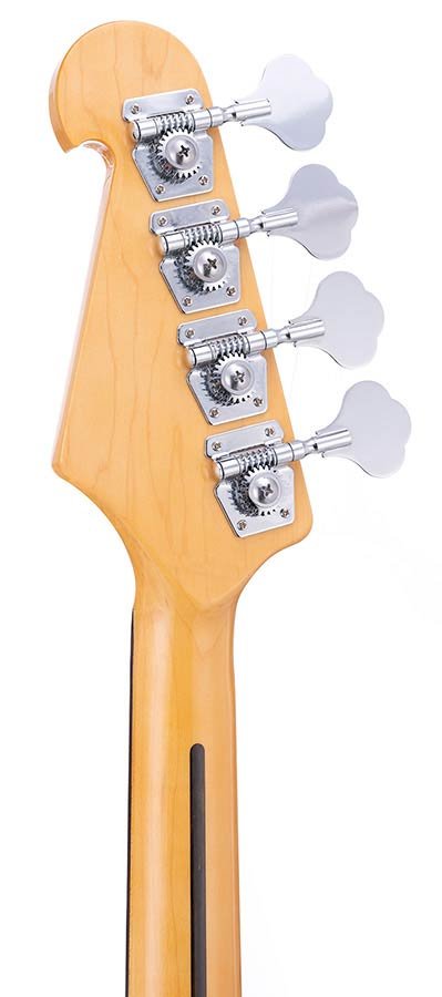 62 vintage P-style electric bass guitar, with split single coil pickup, with bag, vintage white - Afbeelding 7