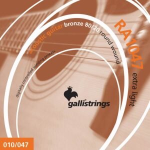 string set acoustic 80/20 bronze wound, extra light, 010-014-023-030-039-047