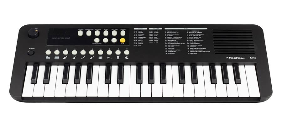 keyboard, 37 mini-size keys, with USB-C cable for power supply, 1 x 2 W, black - Afbeelding 2