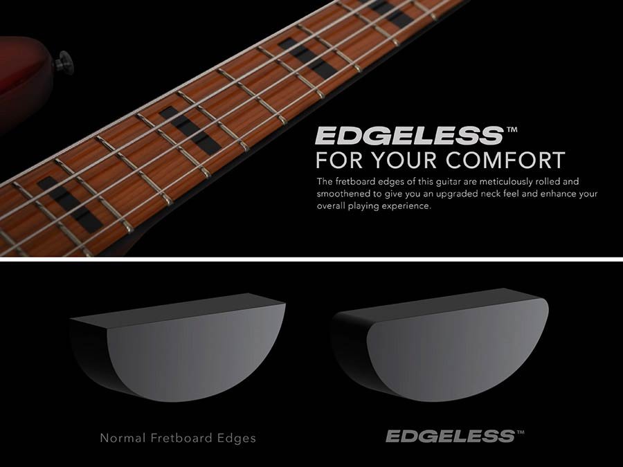 lefty alder 5-string passive bass guitar natural - Afbeelding 8