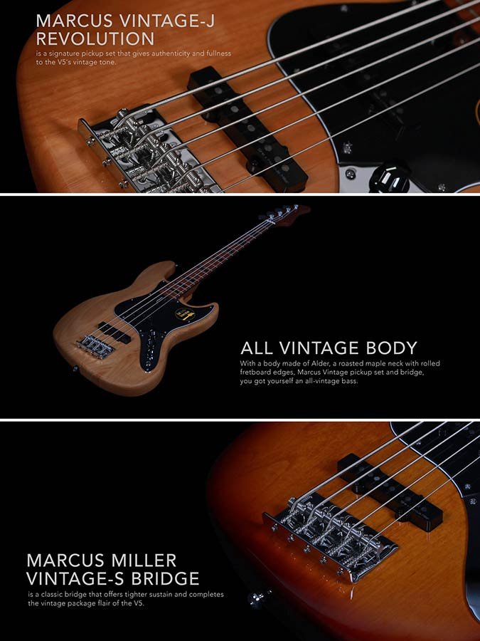 lefty alder 5-string passive bass guitar natural - Afbeelding 9