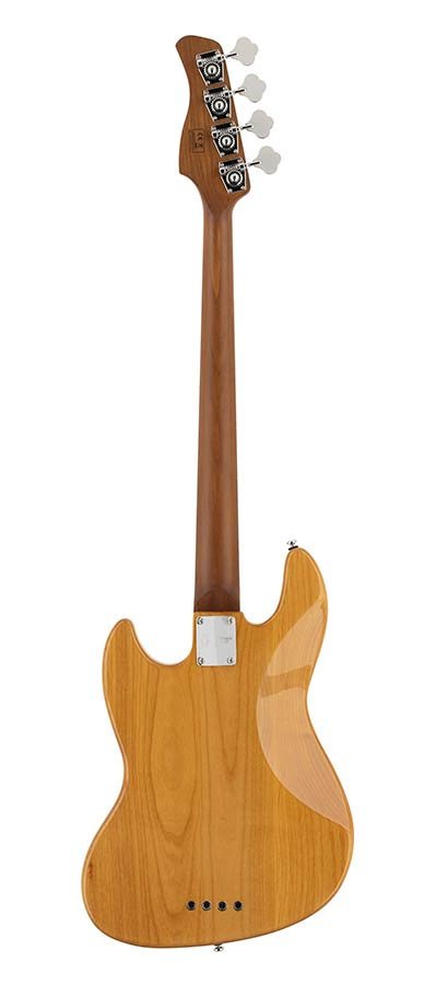 fretless alder 4-string passive bass guitar natural - Afbeelding 2