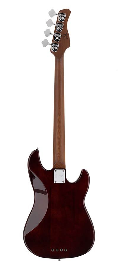 lefty alder 4-string passive bass guitar tobacco sunburst - Afbeelding 2