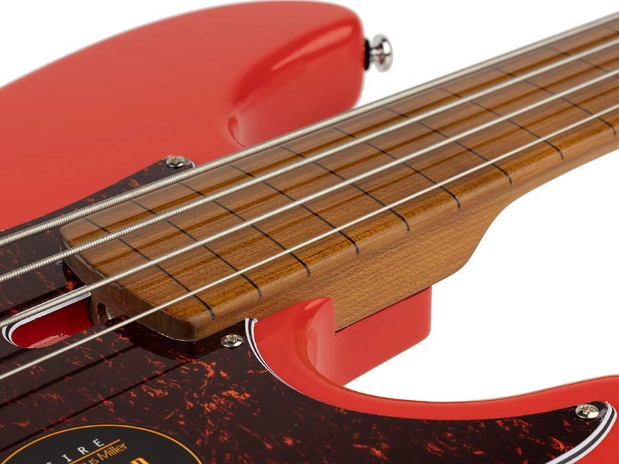 fretless alder 4-string passive bass guitar dakota red - Afbeelding 4