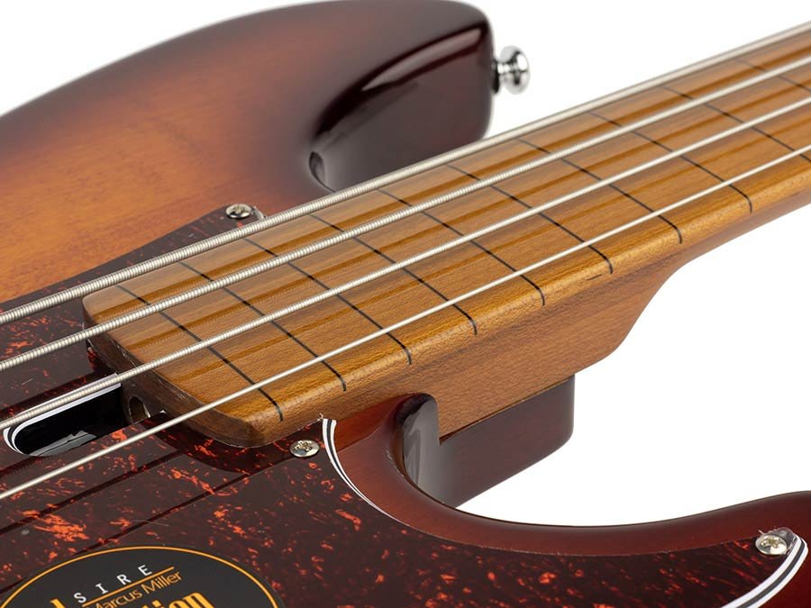 fretless alder 4-string passive bass guitar tobacco sunburst - Afbeelding 4