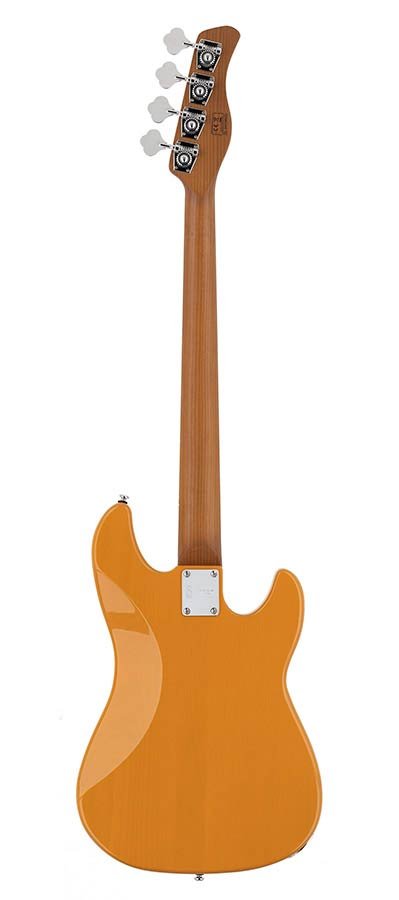 lefty alder 4-string passive bass guitar butterscotch blonde - Afbeelding 2