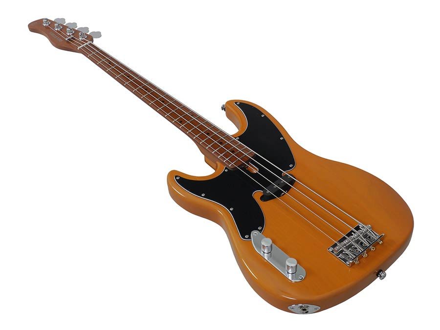 lefty alder 4-string passive bass guitar butterscotch blonde - Afbeelding 5