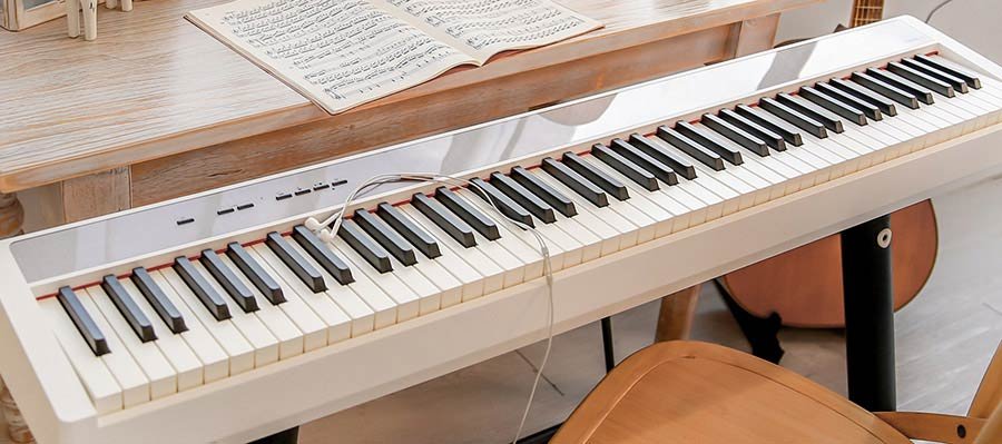 digital stage piano, 88 keys graded hammer action, 2 x 10 watt, white - Afbeelding 5