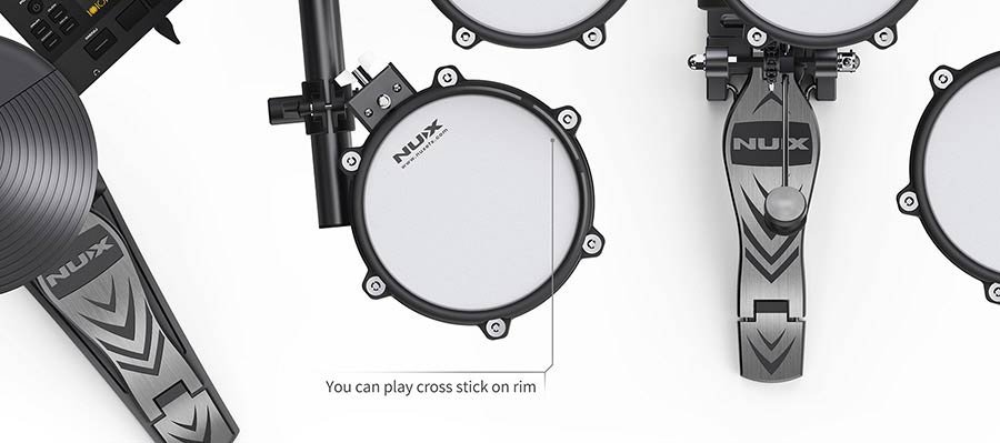 all mesh head digital drum kit, 10S-8-8-8-12HH-12C-14R - Afbeelding 12