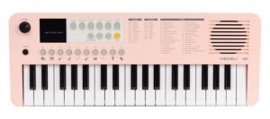 keyboard, 37 mini-size keys, with USB-C cable for power supply, 1 x 2 W - pink
