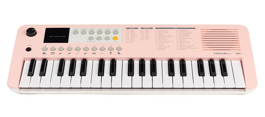 keyboard, 37 mini-size keys, with USB-C cable for power supply, 1 x 2 W - pink - Afbeelding 2