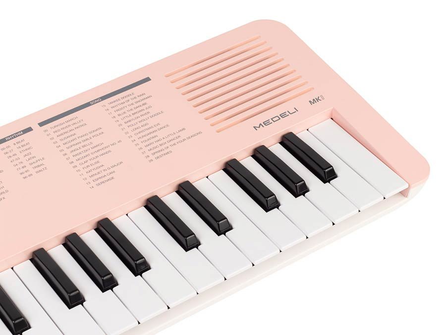 keyboard, 37 mini-size keys, with USB-C cable for power supply, 1 x 2 W - pink - Afbeelding 5