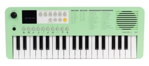 keyboard, 37 mini-size keys, with USB-C cable for power supply, 1 x 2 W - green