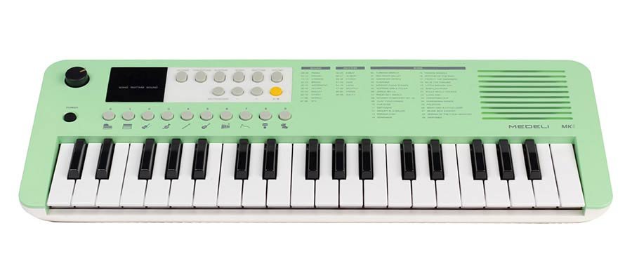 keyboard, 37 mini-size keys, with USB-C cable for power supply, 1 x 2 W - green - Afbeelding 2
