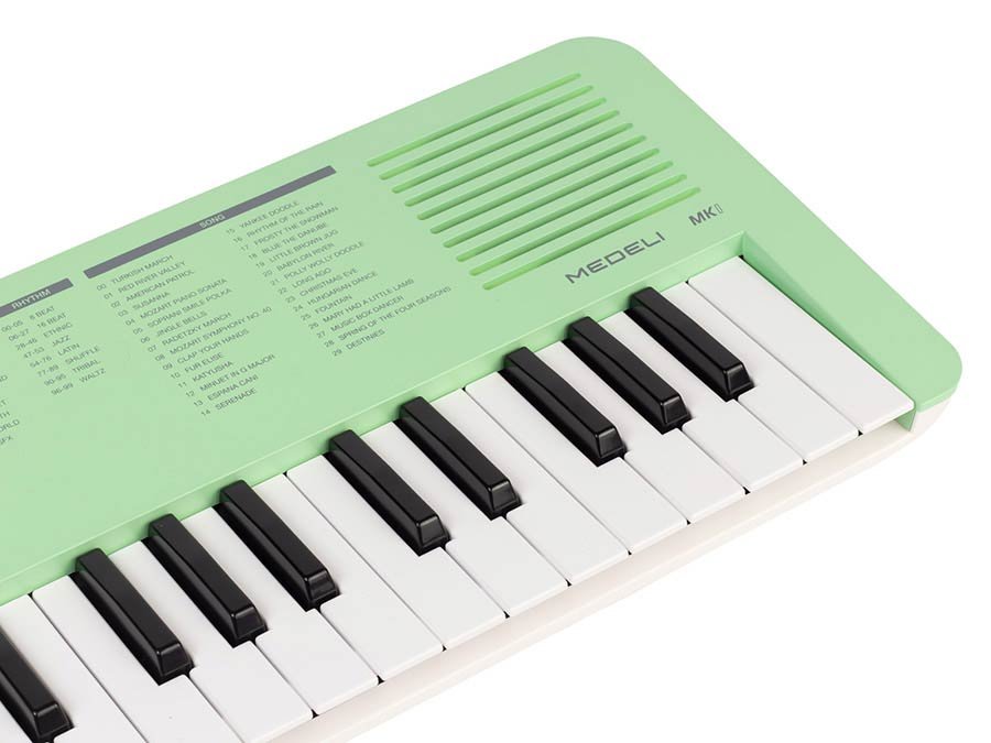 keyboard, 37 mini-size keys, with USB-C cable for power supply, 1 x 2 W - green - Afbeelding 5