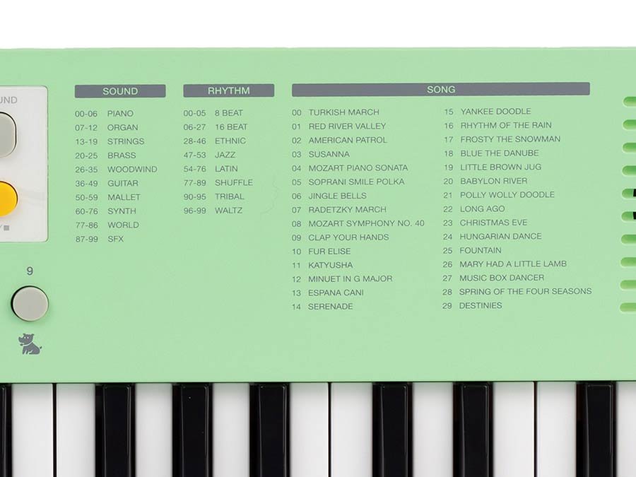 keyboard, 37 mini-size keys, with USB-C cable for power supply, 1 x 2 W - green - Afbeelding 6