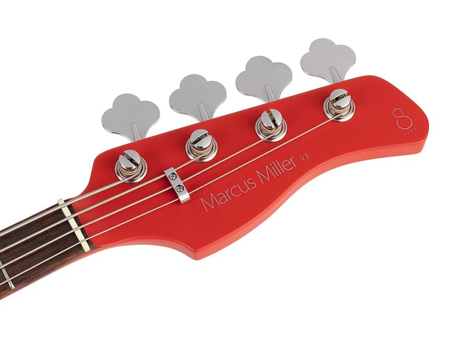 4-string passive bass guitar red satin - Afbeelding 5