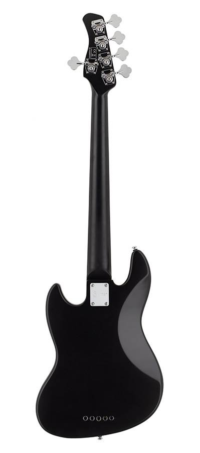 5-string passive bass guitar black satin - Afbeelding 2