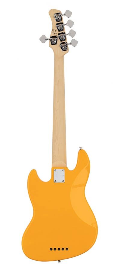5-string passive bass guitar orange - Afbeelding 2