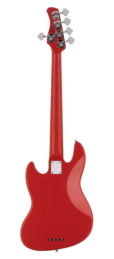 5-string active bass guitar red satin - Afbeelding 2