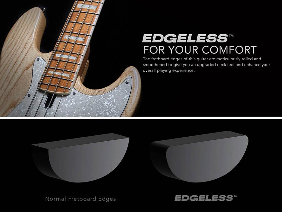 swamp ash 4-string active bass guitar natural - Afbeelding 10