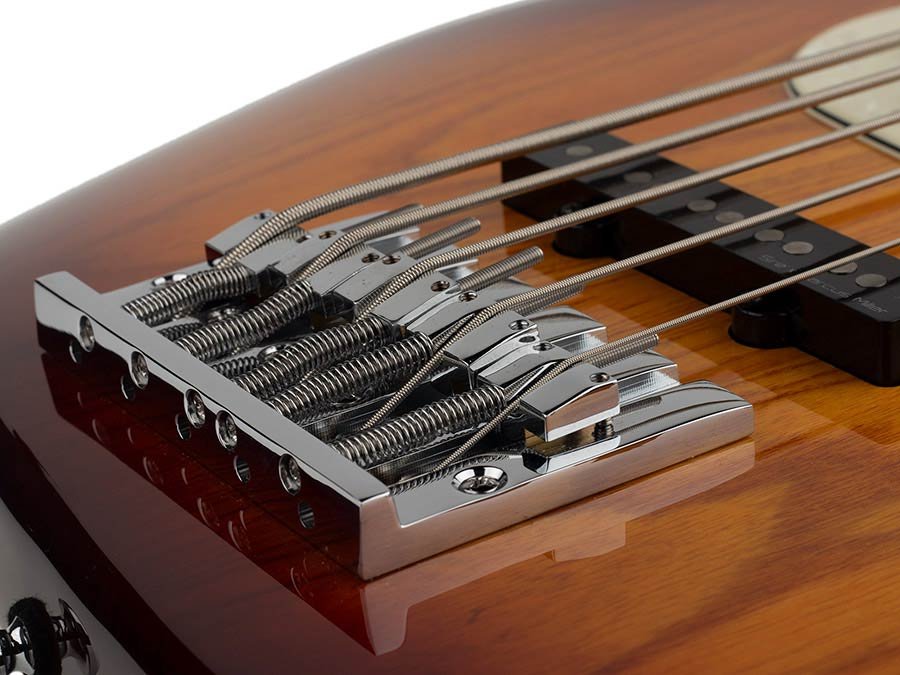 swamp ash 5-string active bass guitar tobacco sunburst - Afbeelding 3