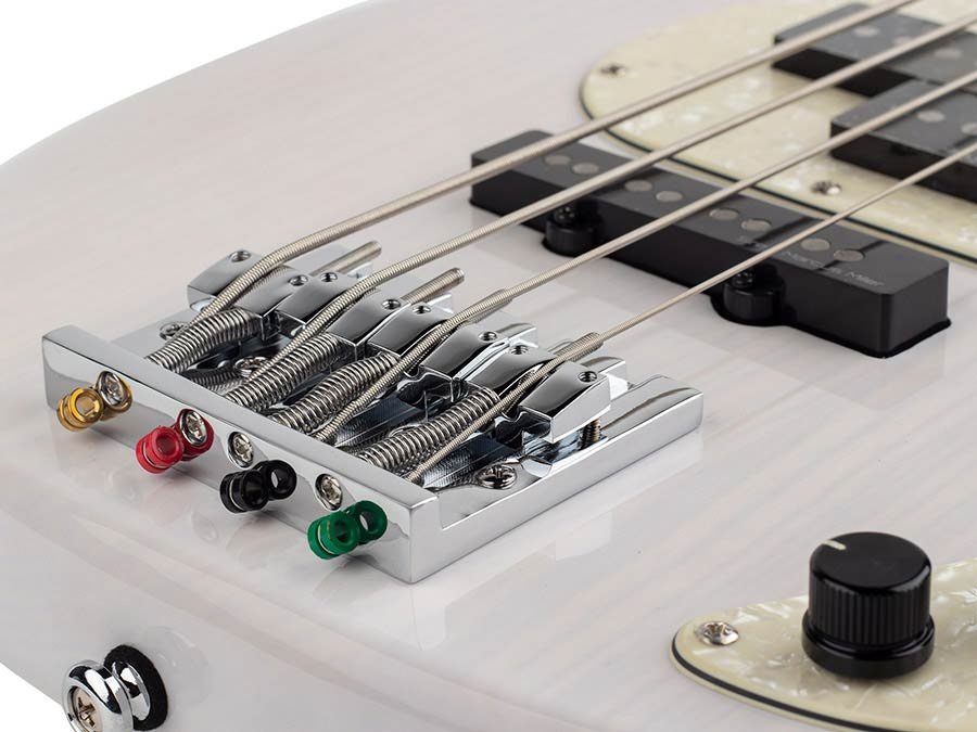 swamp ash 4-string active bass white blonde - Afbeelding 3