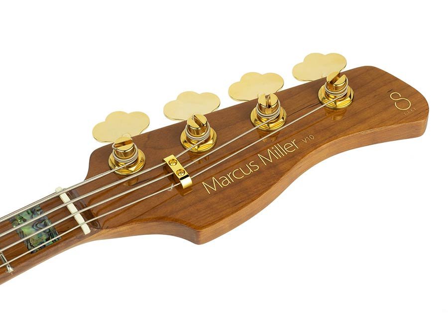 swamp ash + flamed maple 4-string active bass guitar natural, with hardcase - Afbeelding 5