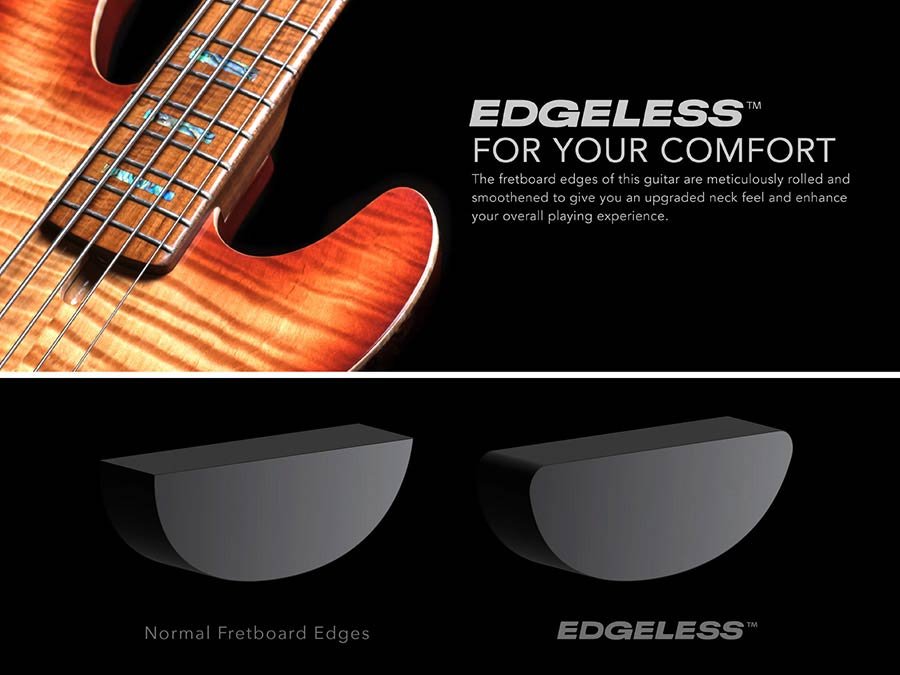 swamp ash + flamed maple 5-string active bass guitar natural, with hard case - Afbeelding 13